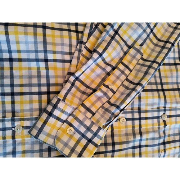 Lands End Button Down Shirt Men's L/T 16-16.5 Traditional Fit Check Long Sleeve - Picture 6 of 15